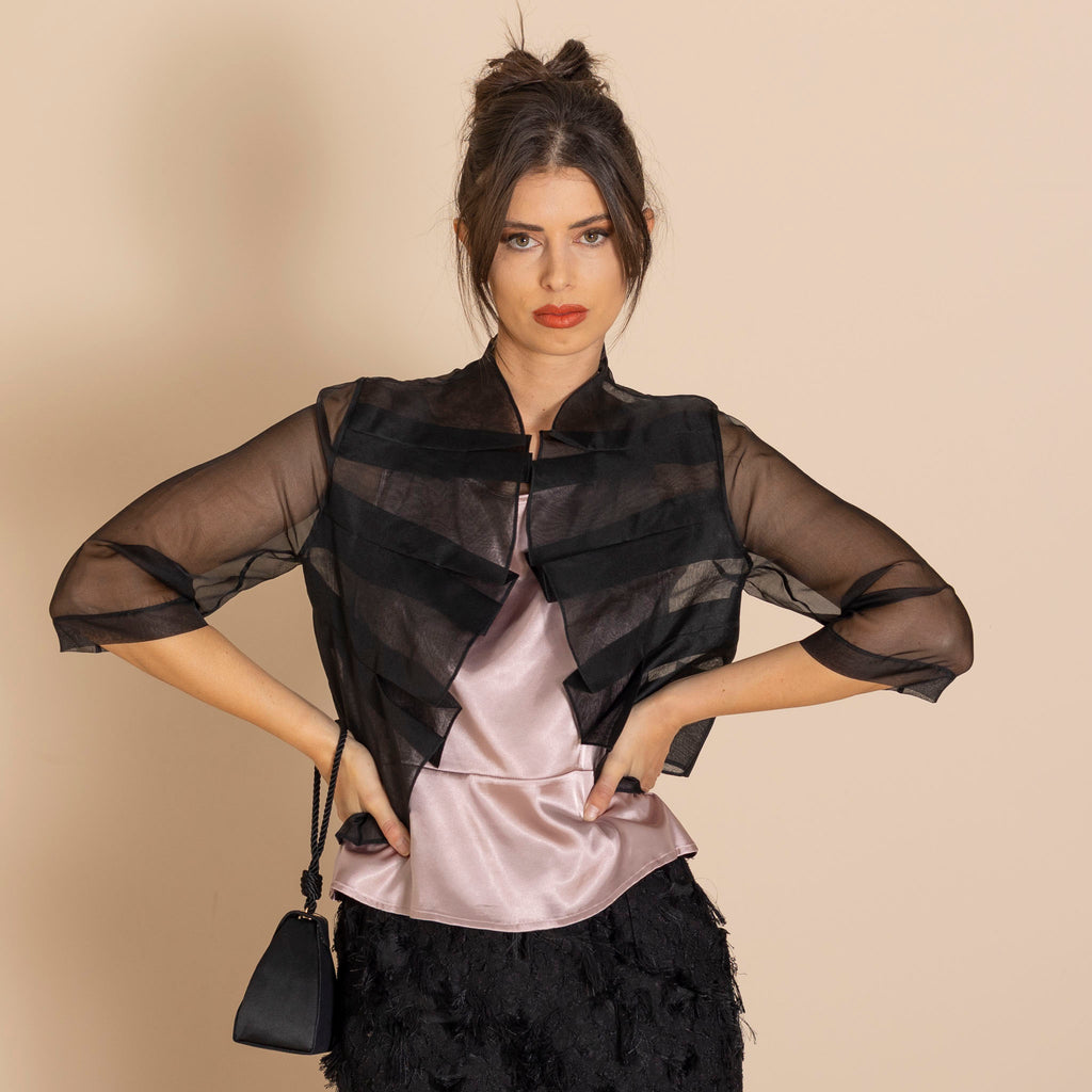 Bibiy. ★ MEGAN LAME JACKET organza mozart jacket – Megan Salmon