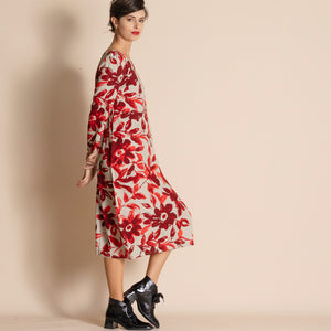 red cornflower romance dress - pre order