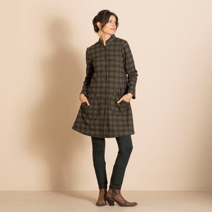 plaid merchant coat