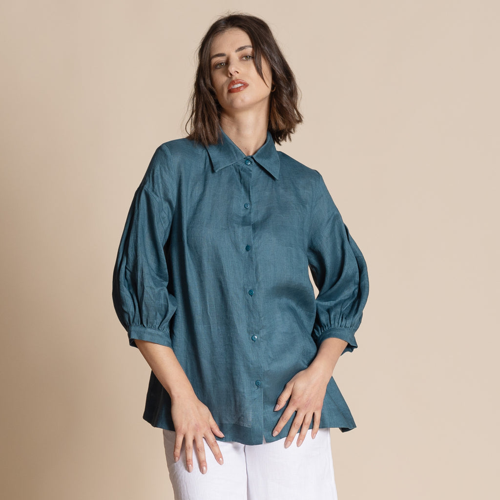 linen constance shirt – Megan Salmon