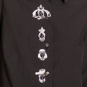 embroidered munkh trapeze shirt