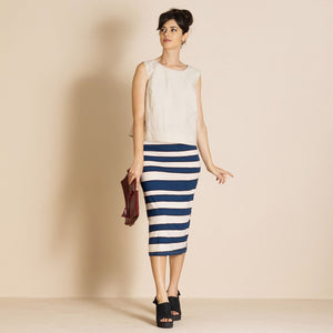 stripes pencil skirt – Megan Salmon