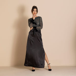lola black tie skirt