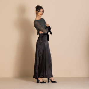 lola black tie skirt