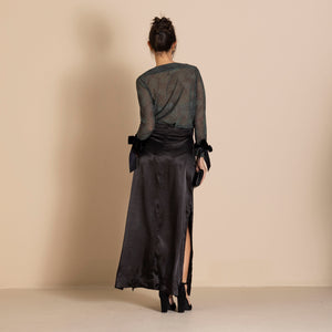 lola black tie skirt