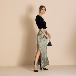 lola black tie skirt