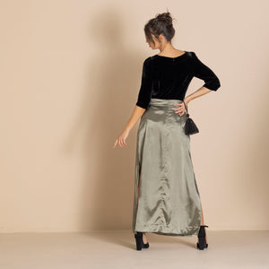 lola black tie skirt