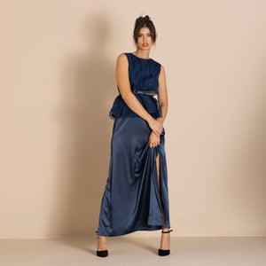 lola black tie skirt