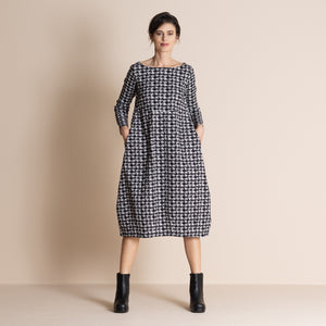 gisette houndstooth romance dress