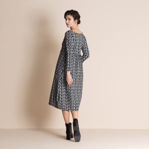 gisette houndstooth romance dress