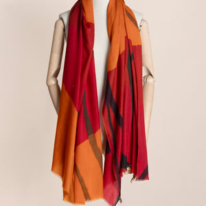 abstract wool scarf