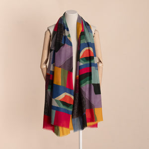 kaleidoscope wool scarf