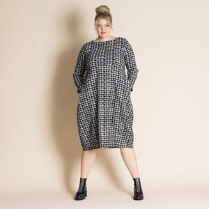 gisette houndstooth romance dress