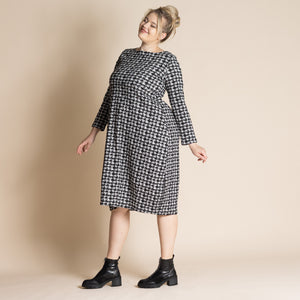 gisette houndstooth romance dress