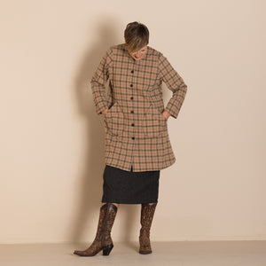 plaid merchant coat