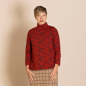 brocade hi crew tee