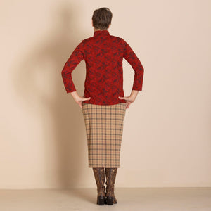 brocade hi crew tee