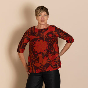 red new holland tee top