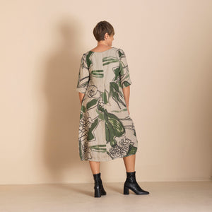 verdant linen romance dress