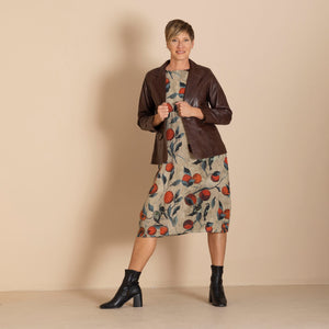 persimmon linen romance dress