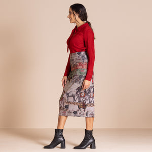 marco polo knit skirt