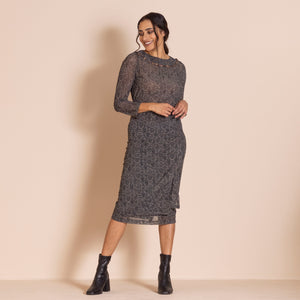 turtle mesh ruched skirt