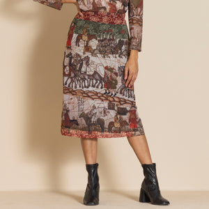 marco polo mesh a-line skirt