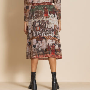 marco polo mesh a-line skirt