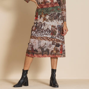 marco polo mesh a-line skirt