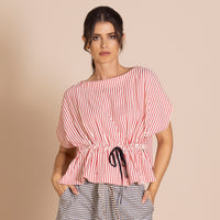 candy stripe / red