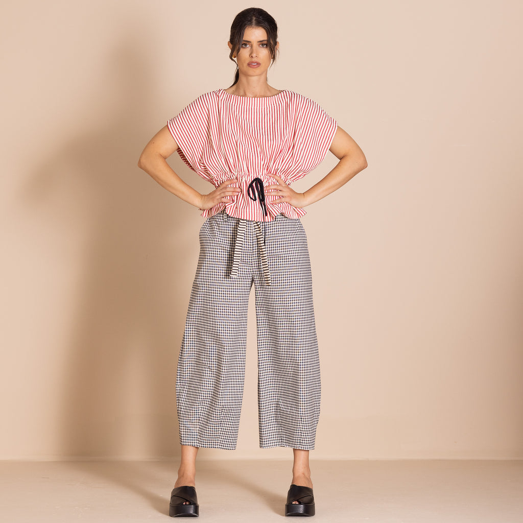 check barrel pant – Megan Salmon