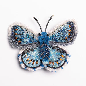 adonis blue butterfly brooch