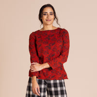 brocade / red