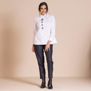 embroidered munkh trapeze shirt