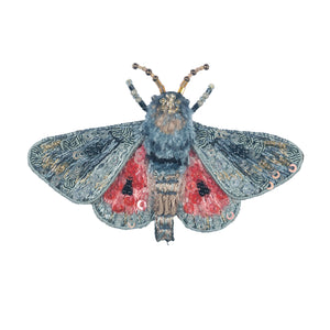 hubbard's small silk moth brooch