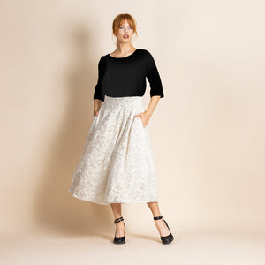 felt lace shell skirt