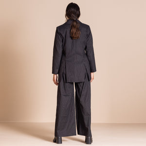 pinstripe equestrian coat