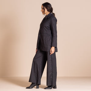 pinstripe equestrian coat