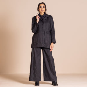pinstripe equestrian coat