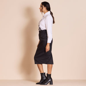 pinstripe monroe skirt