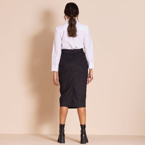 pinstripe monroe skirt