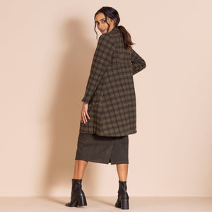 plaid merchant coat