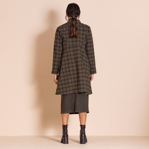 plaid merchant coat