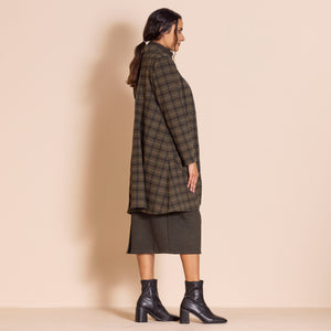 plaid merchant coat