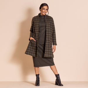 plaid merchant coat