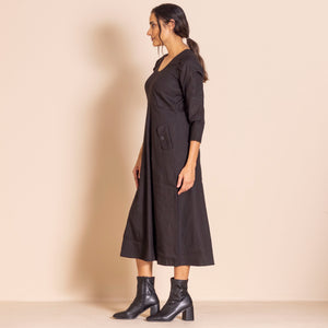 stretch linen marlena dress