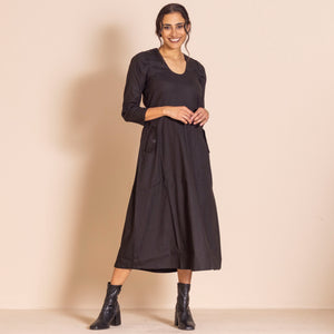 stretch linen marlena dress