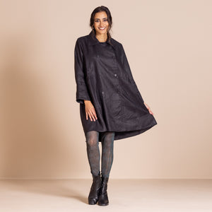 twill swing coat