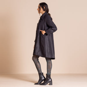 twill swing coat