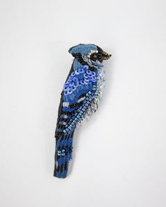 blue jay bird brooch